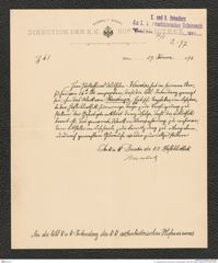 k.k. naturhistorisches Hofmuseum, Intendanzakten 1885-1896 (Hauer), Aktenzahl Z.97/1894, Seite 1